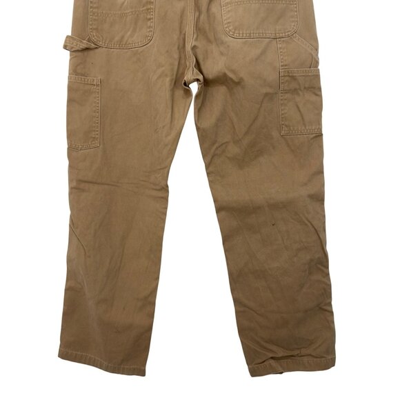 Carhartt Mens Relaxed Fit Brown Work Pants 38x30 100% Cotton Durable SOME STAINS - Picture 10 of 12